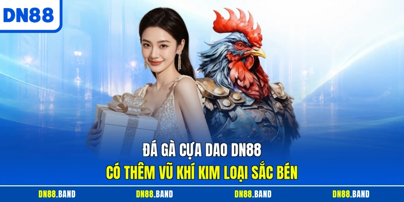 Đá gà cựa dao DN88 có thêm vũ khí kim loại sắc bén